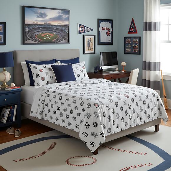 Pottery Barn Teen MLB Baseball Pillow Sham ⚾ Organic Cotton Sports Decor - Picture 2 of 11